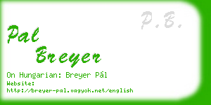 pal breyer business card